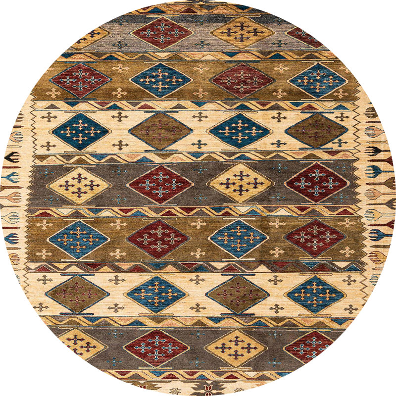 Tapis abstrait moderne 4261, Rond 8 pi