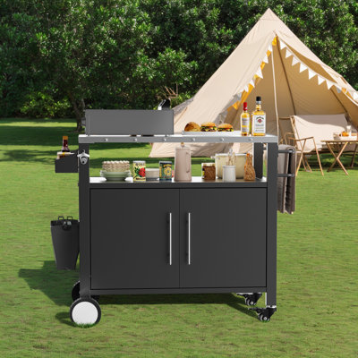 Outdoor Grill Cart With Storage