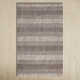 Striped Handmade Tufted Wool Brown Area Rug