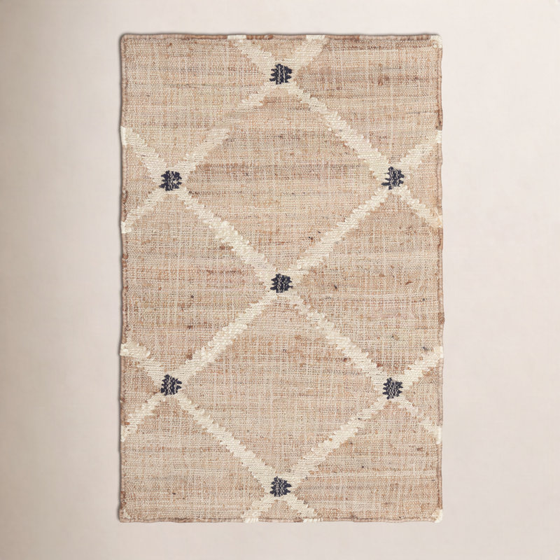 Kali Natural Handwoven Jute Rug, Rectangle 4' x 6', Natural