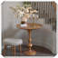 Petite table de bout ronde en métal rétro fonctionnelle, polyvalente, pratique et élégante