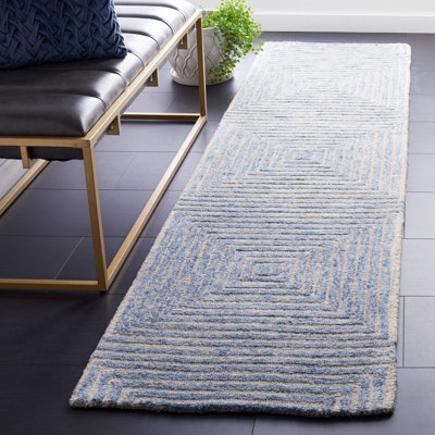 Metro Hand Tufted Wool And Cotton With Latex Geometric Rug