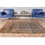 Tapis de style turc antique fabriqué à la main en orange vif et bleu pour une décoration intérieure mettant en vedette un tapis traditionnel en laine anatolienne