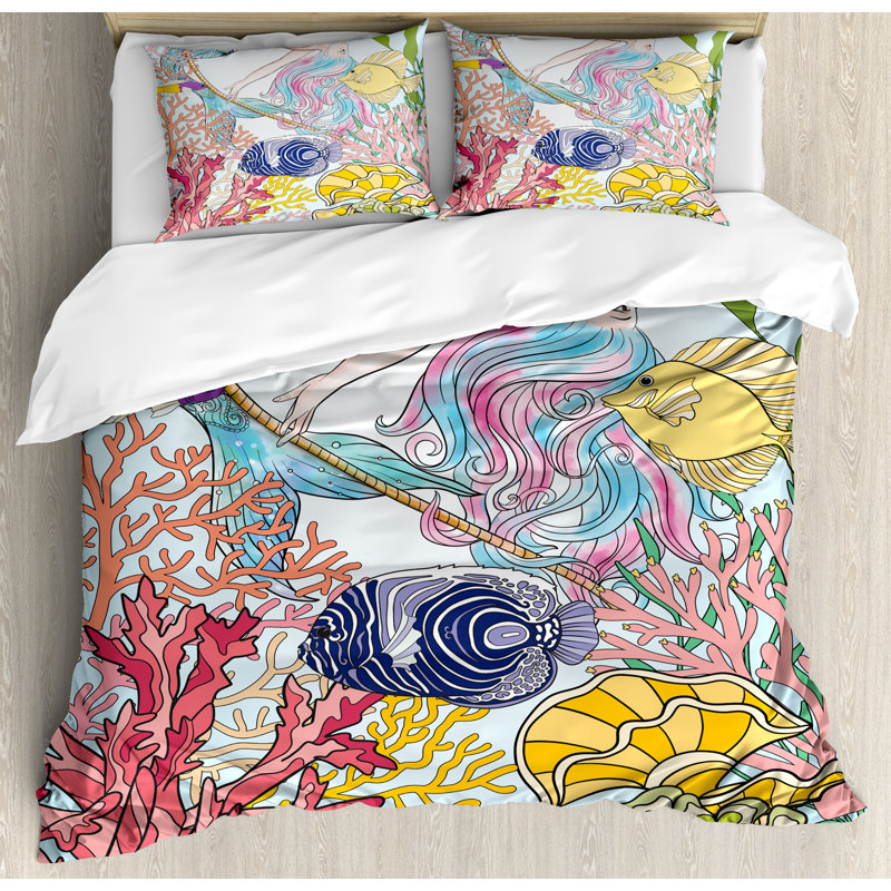 Ensemble de housse de couette sirène, Grand