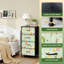 Commode 4 tiroirs pour la chambre à coucher Boissons cocktail colorées vert clair Petite commode haute pour organisateurs de placard avec commode