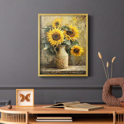 Série FLORAL dxiv - reproduction encadrée de qualité supérieure - prête à être accrochée - aucun clou requis