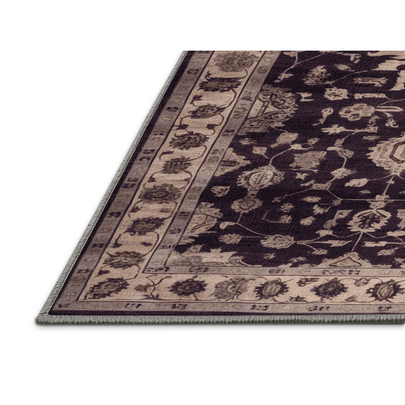 Tapis brun lavable à la machine, Rectangle 4pi x 6 pi
