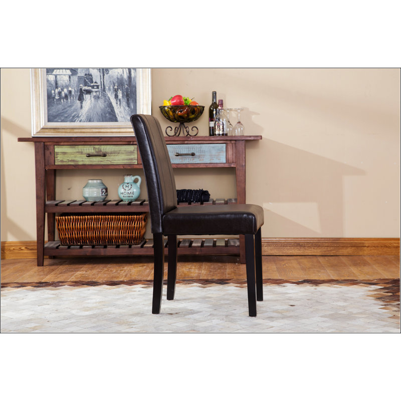 Ensemble de 2 chaises Parson rembourrées en similicuir de style urbain Urban L 21 po x l 16,5 po x H 35,5 po.