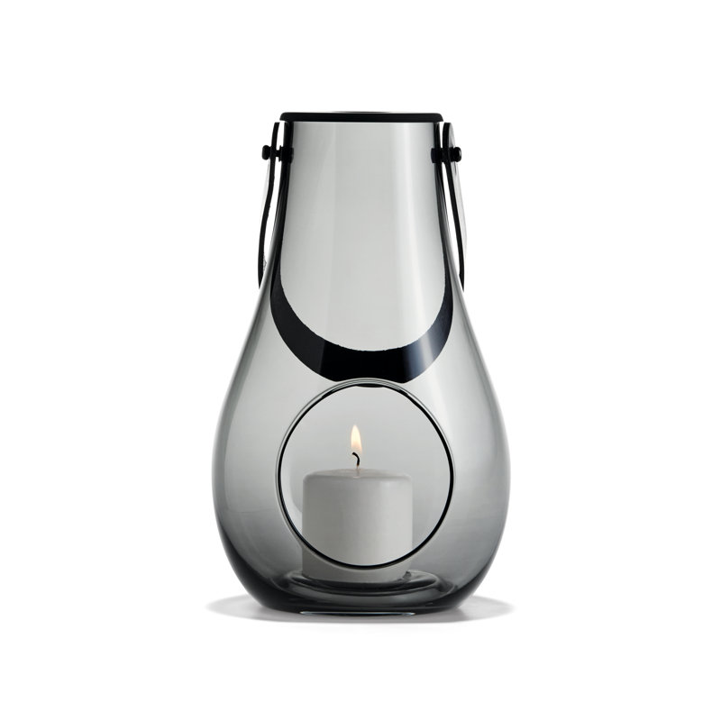 Lantern, Smoke, 6.5" H x 4.1" W x 4.1" D