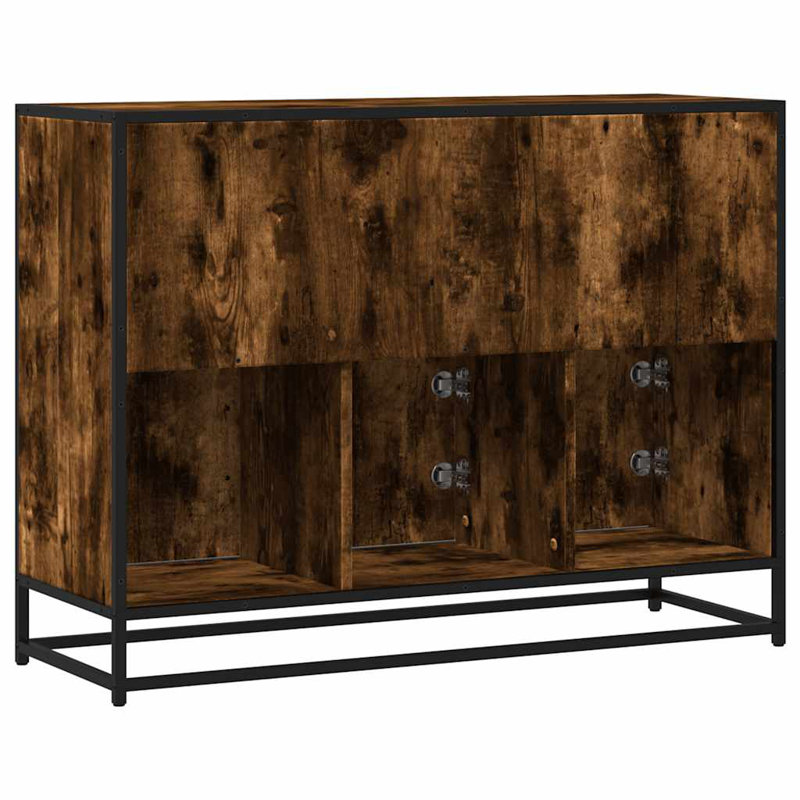 Sideboard 100X35x76 Cm Engineered Wood, Smoked Oak