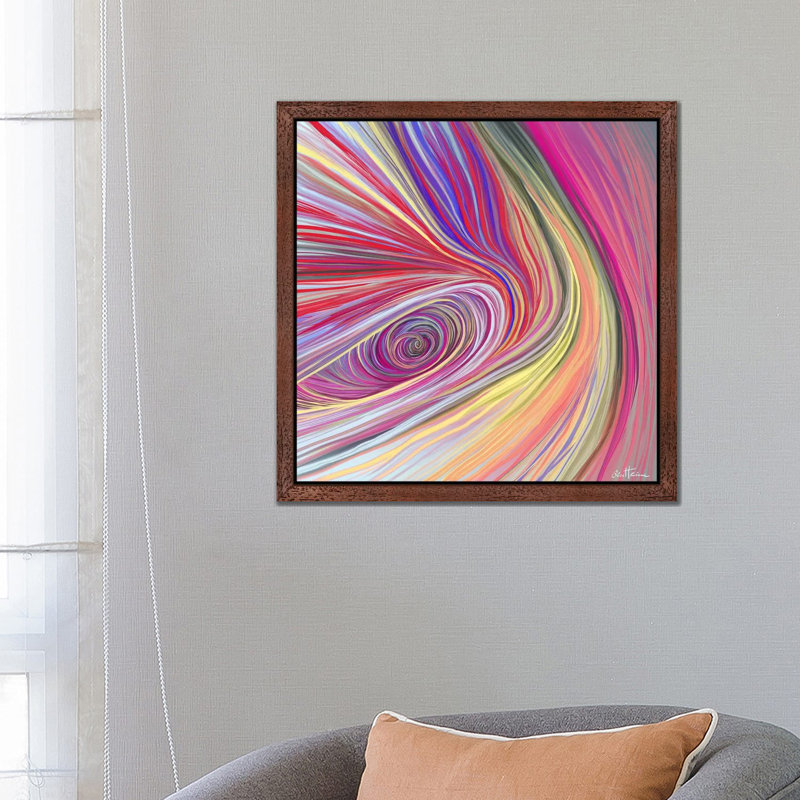 Pure Abstract III 1 Piece Wall Art on Canvas, 93.98 cm H x 93.98 cm W, Brown Framed