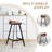 Garlen Solid Wood 26.38'' Counter Stool