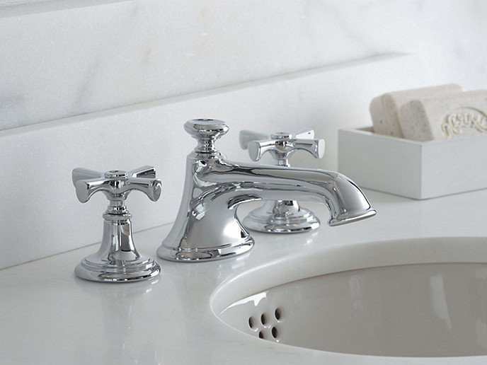 Bellis® Noble Sink Faucet, Noble Spout, Cross Handles, Nickel Silver, Cross Handle