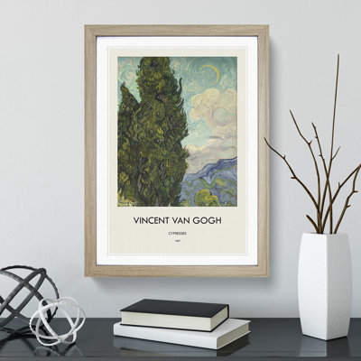 Cypresses by Vincent Van Gogh - 1 Piece Single Picture Frame Wall Art