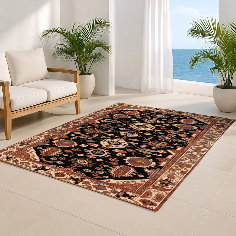 Tapis turc intérieur et extérieur brun, Rectangulaire 8 pi x 10 pi