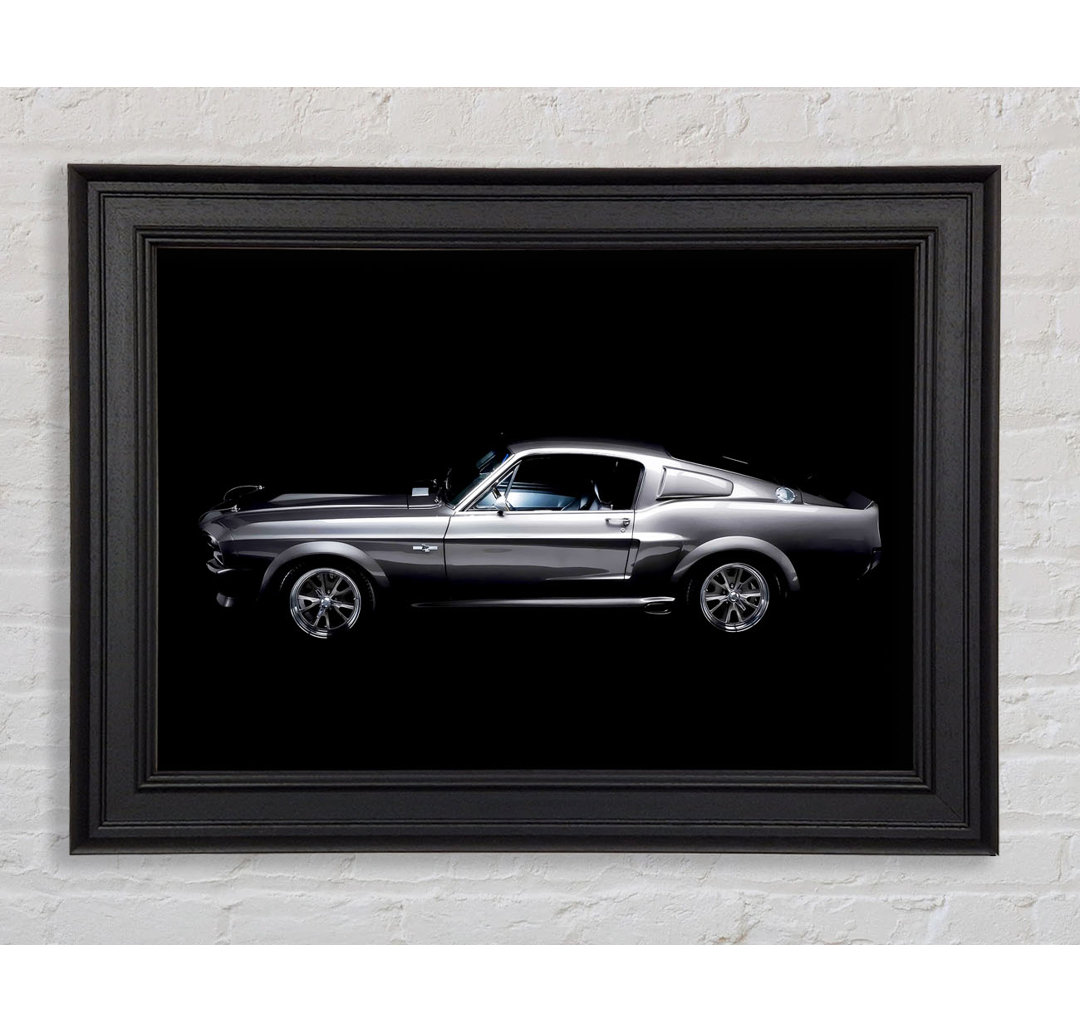 Mustang Fastback Seitenprofil Gerahmter Druck