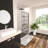 33" W x 72" H Matte Black Grid Shower Screen, 5/16'' Tempered Safety Glass Fixed Shower Panel