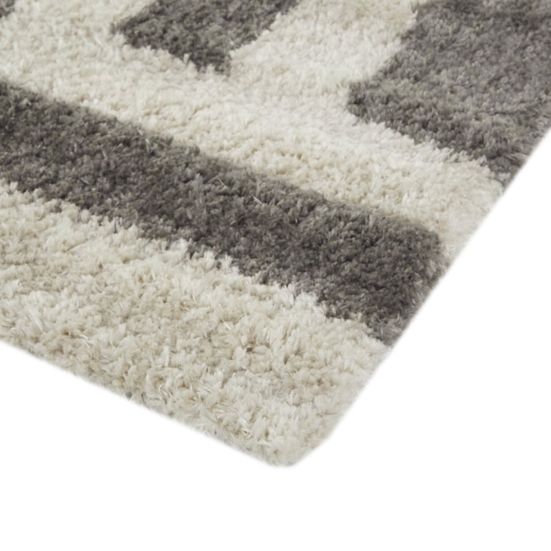 Tapis géométrique tissé à la machine rectangulaire rectangulaire 7 pi 10 po x 10 pi Jula
