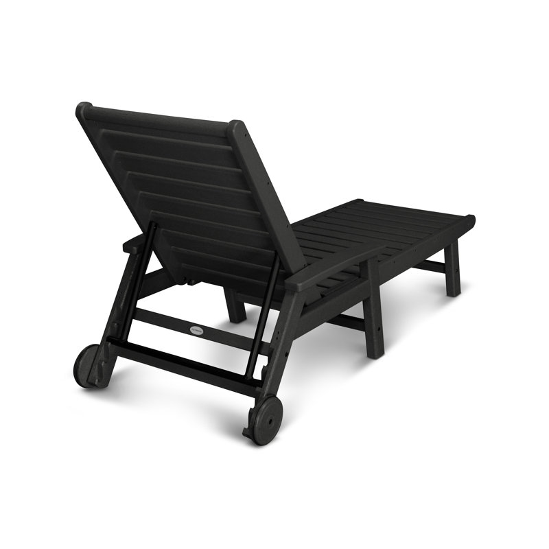 Signature Chaise with Wheels, Black