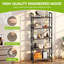 Industrial Bookcase, Corner Shelf Unit, Shelving Unit,  For Living Room, Study, Home Office-341772986