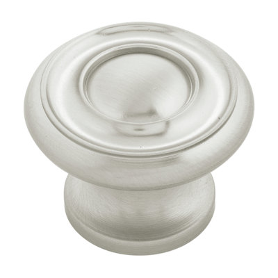 Poignée champignon Cottage Collection - Bouton d'armoire de 1 1/2 po de diamètre - Acier inoxydable
