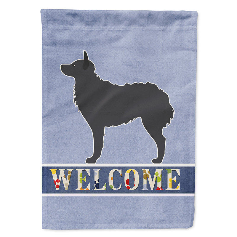 Polyester 2 côtés 40 x 28 po welcome drapeau maison, Berger croate
