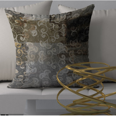 Damask Reversible Throw Pillow
