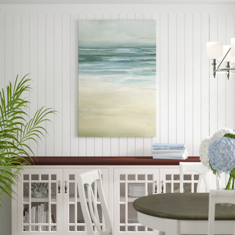 «Tranquil Sea II» par Jennifer Goldberger, reproduction d'art sur toile, H 48 po x l 32 po, Toile tendue