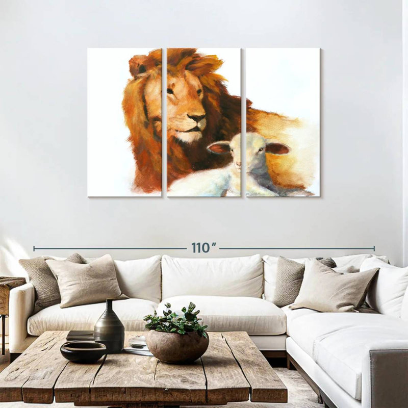 Lion And Lamb, 48" H x 74" W