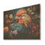 Coq coloré, prairie florale - coq sur bois-68694214
