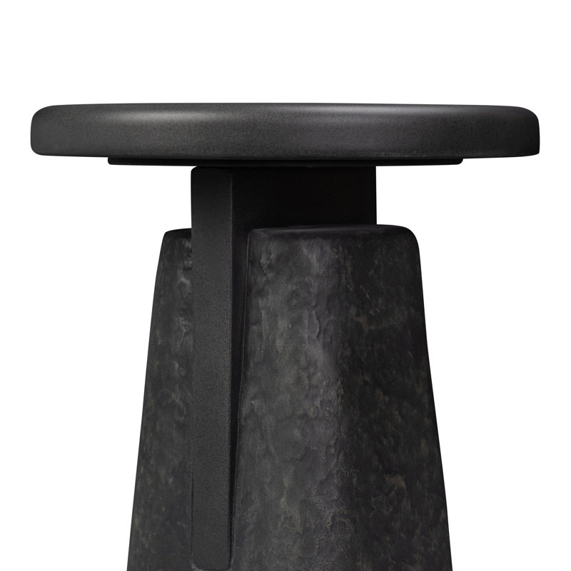 Daro Outdoor End Table-Charcoal Concrete