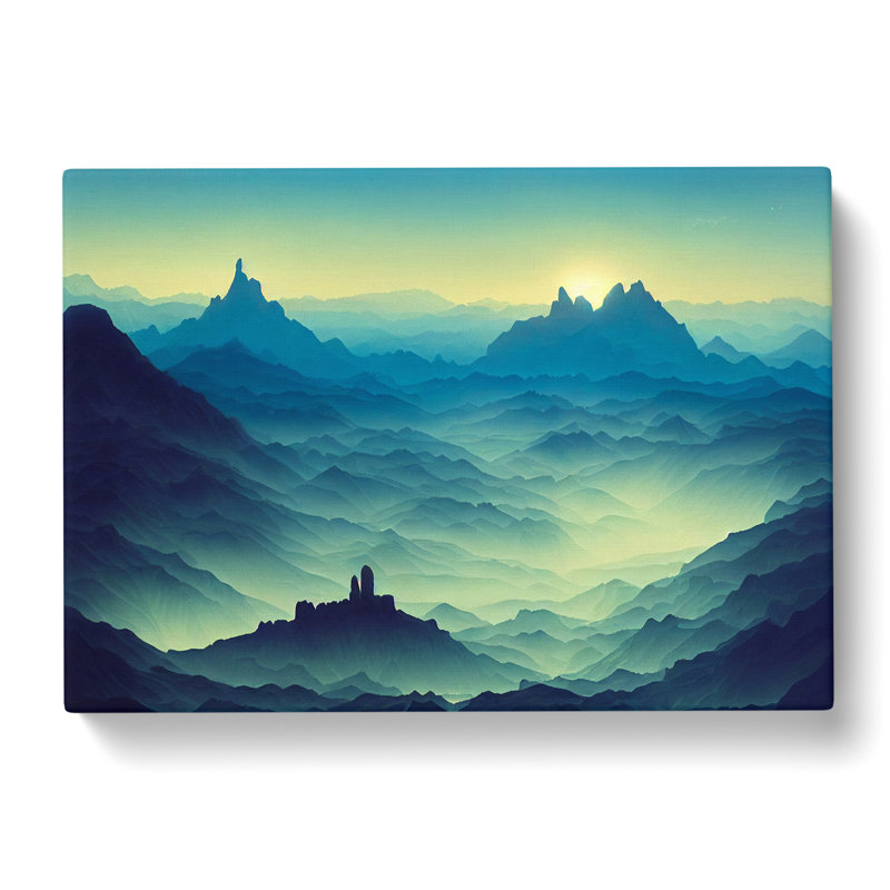 The Mountain Sunrise View - Wrapped Canvas Print, 35cm H x 50cm W x 3cm D