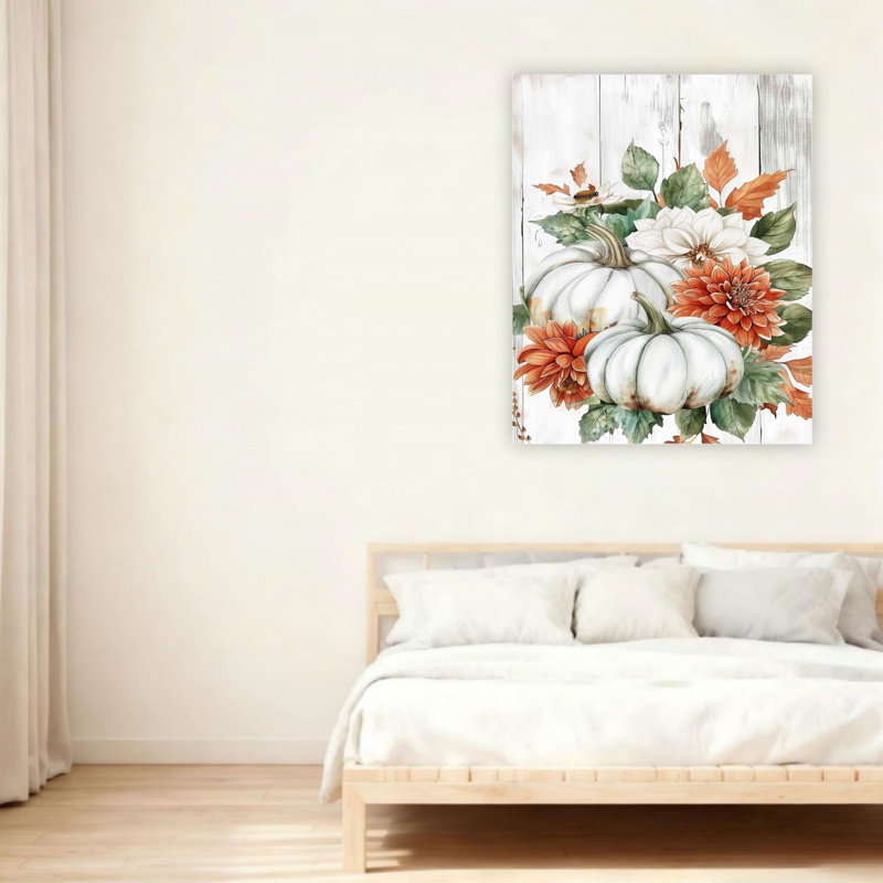 Art mural 24 po x 36 po Rustic Pumpkin & Maple