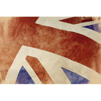 British Flag Close Dusty - Wrapped Canvas Painting