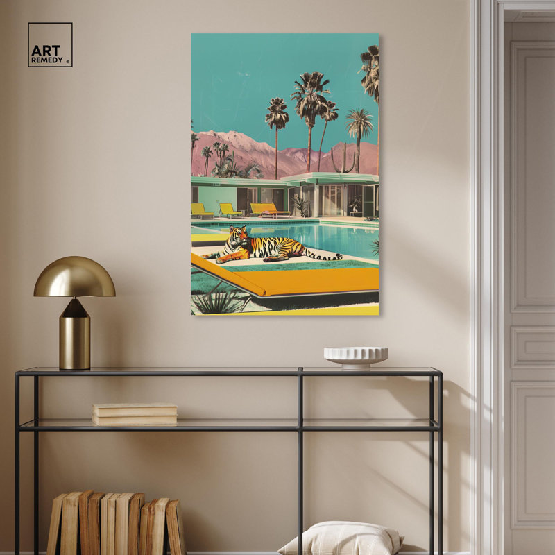 Art, art moderne, toile Tiger, 36" H x 24" W, Wrapped Canvas