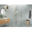 Halo 57 in. x 44 in. x 78 in. 90-degree Fully Frameless Glass Hinged Shower Enclosure-2007590295