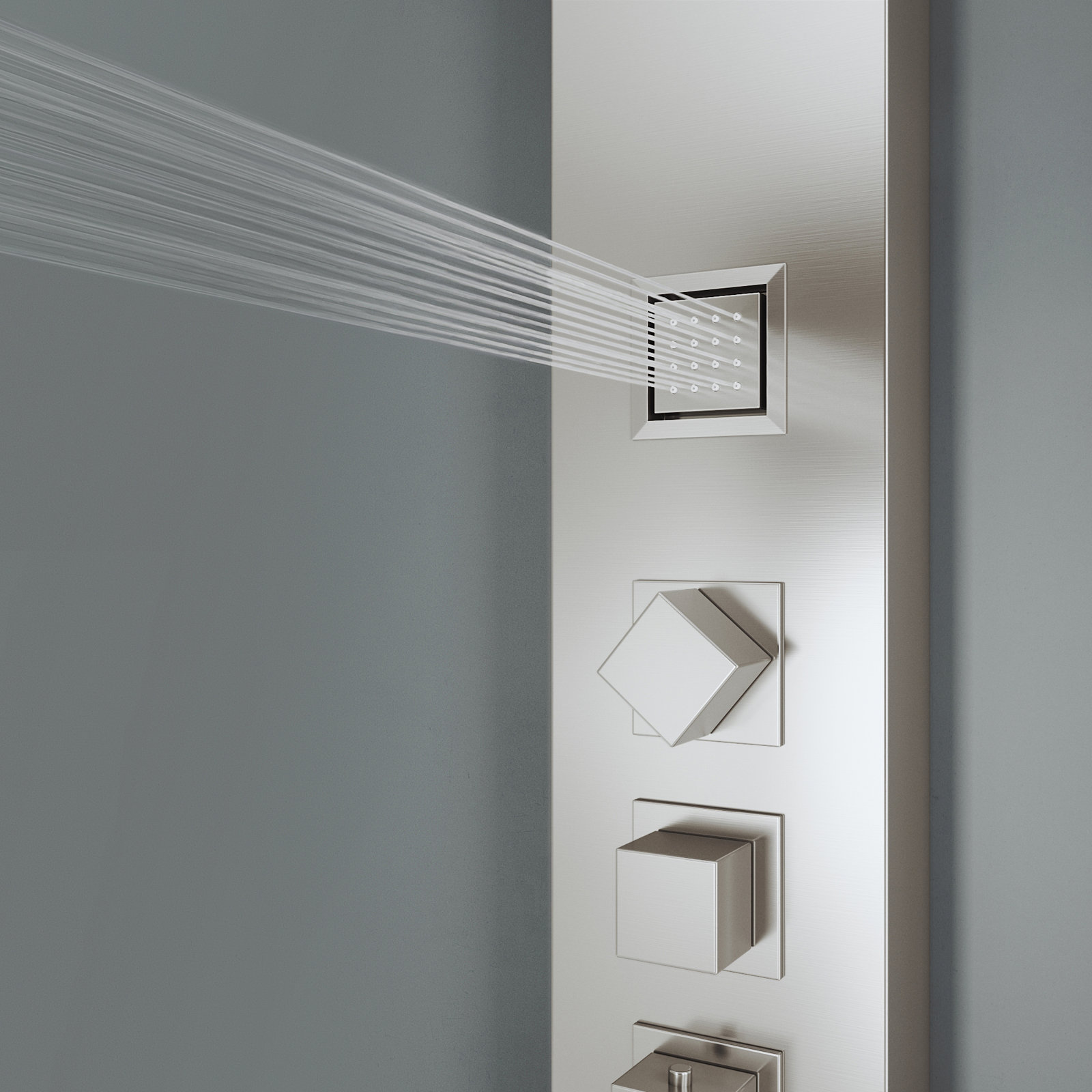 Rector EZDivert™ 2-Jet Shower System, Stainless Steel