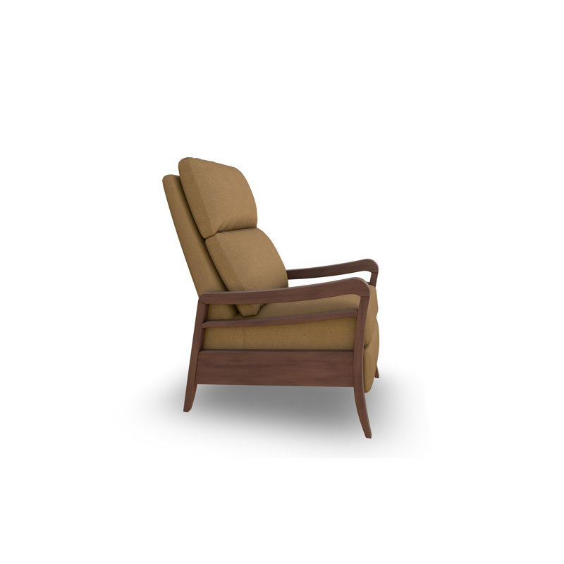 Modern High Leg Recliner, Coffee, Dark Walnut