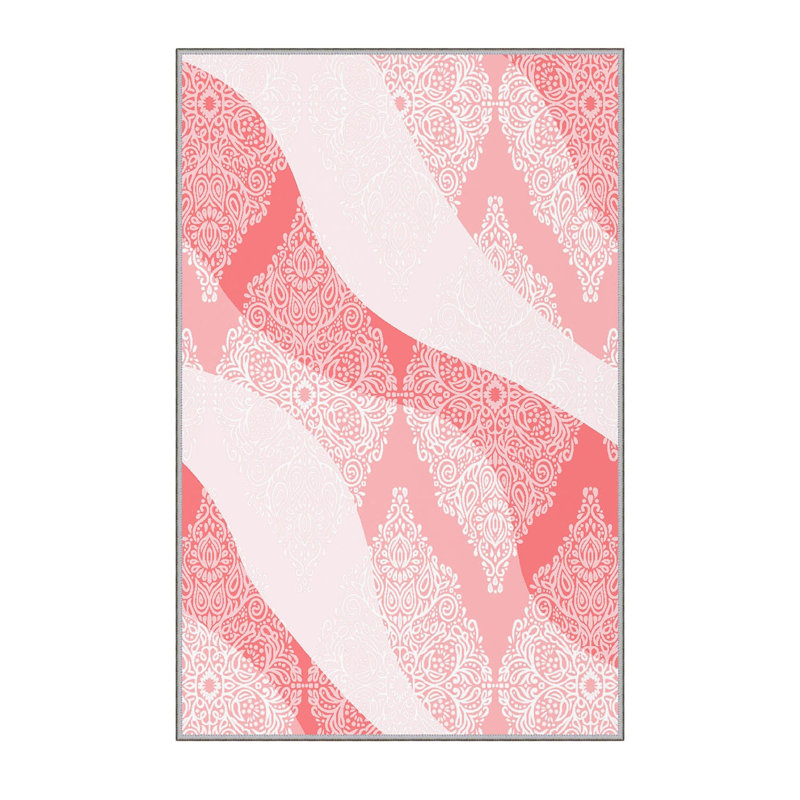 Stylish Hall Carpet (3.3 x 6.6 ft), 100% Polyester, 0.3 in Pile Height | Antibacterial, PVC Non-Slip Underside | 3D Digital Printing, Machine Washable | Perfect for Entryways & Living Spaces, Durable & Easy Care