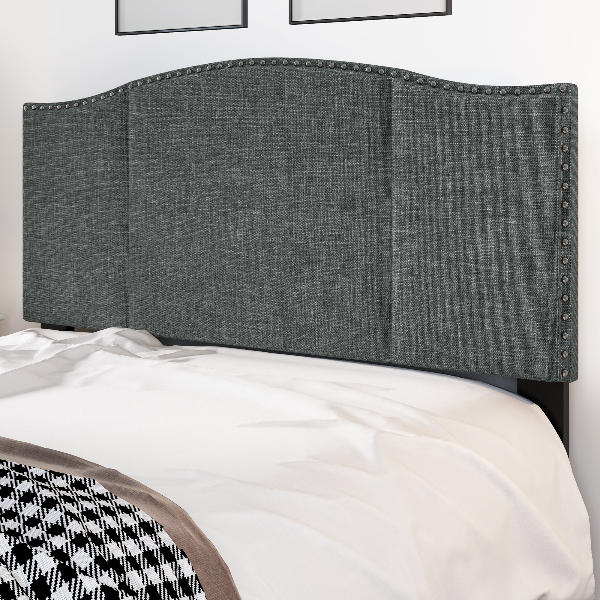 Winston Porter Full/Queen Upholstered Panel Headboard | Wayfair
