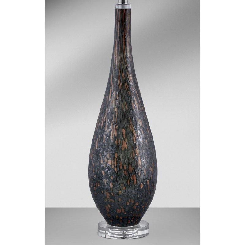 Amalfi 35" Dark Grey with Golden Dots Table Lamp