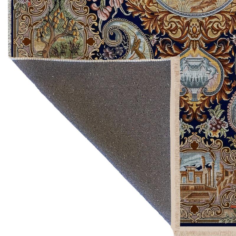 Tapis décoratif rétro multicolore, Tapis de couloir 3 pi 3,37 po x 9 pi 10,11 po