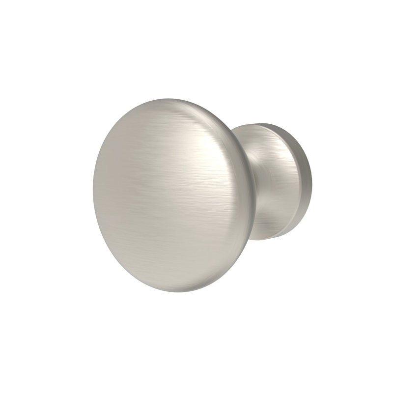 Poignée champignon de 1 po de diamètre, Nickel brossé