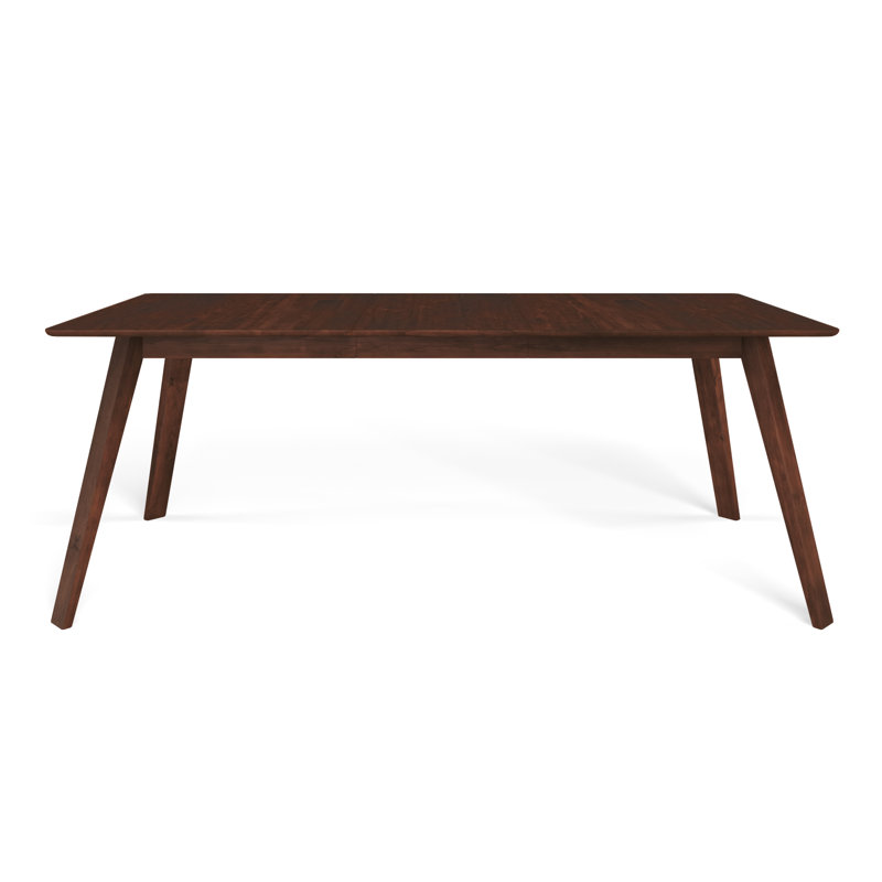 Table de salle à manger extensible en érable massif Leclair, Café, H 29 po x l 36 po x P 60 po - L 78 po