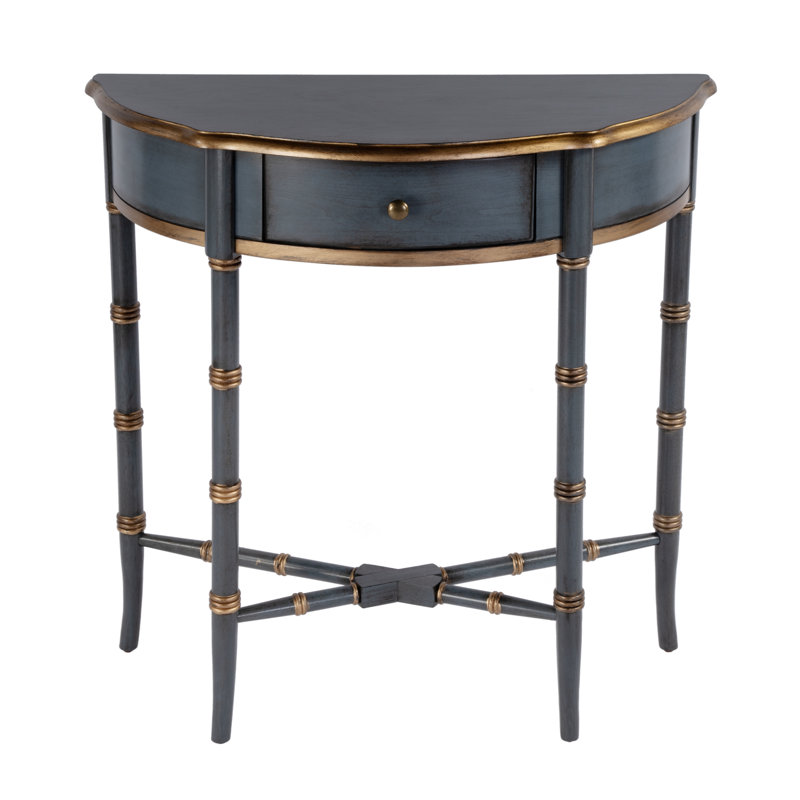 Skilling Demilune Console Table, Blue