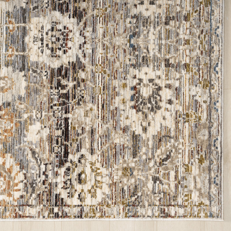 Erased Elegance Harvest Stripe Power-Loomed Area Rug, Rectangle 2' x 3'