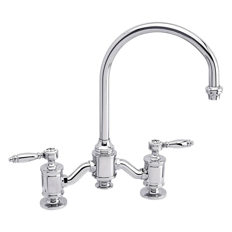 Hampton Bridge Faucet - Lever Handles, Chrome