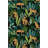 Black And Green Themed Leopard And Tree Patterned Modern Decorative Carpet-295459261
