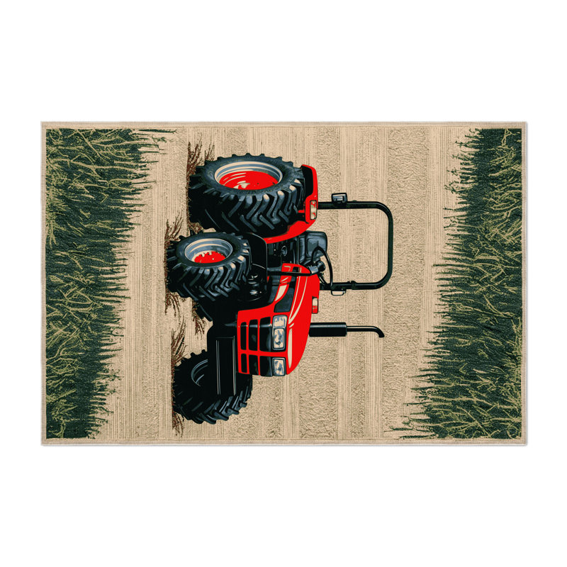Tapis intérieur et extérieur brun Transport, Rectangulaire 8 pi x 10 pi