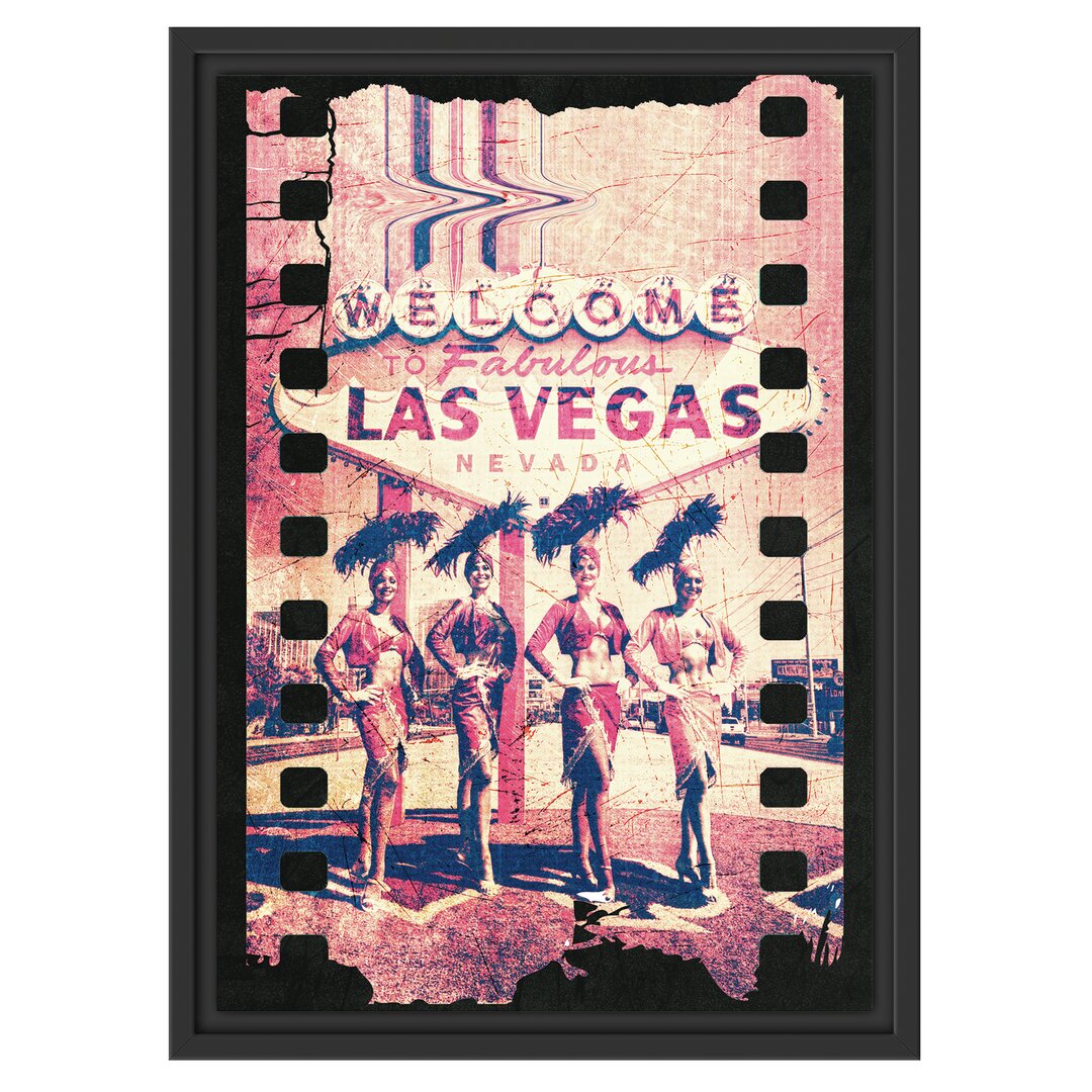 Gerahmtes Wandbild Fabulous Vegas black